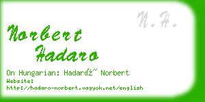 norbert hadaro business card